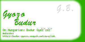 gyozo budur business card